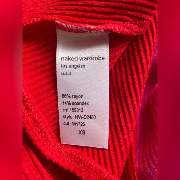 New Naked Wardrobe Women Mid Pink Red Dress Sleeveless Size XS - Picture 6 of 8